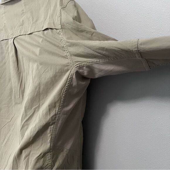 REI Co Op Outdoor Khaki Long Sleeve Button Down Shirt Size L - Picture 5 of 10